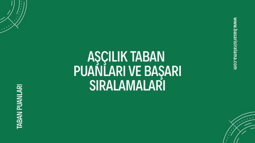 Aşçılık Taban Puanları