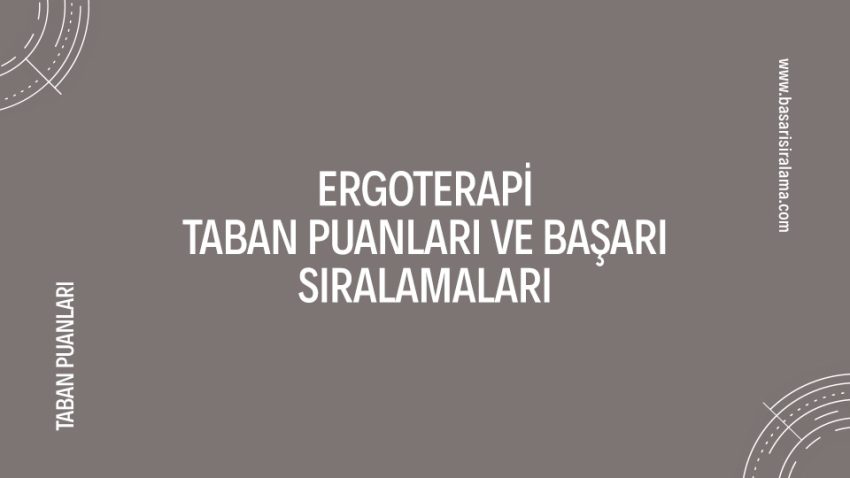 Ergoterapi Taban Puanları