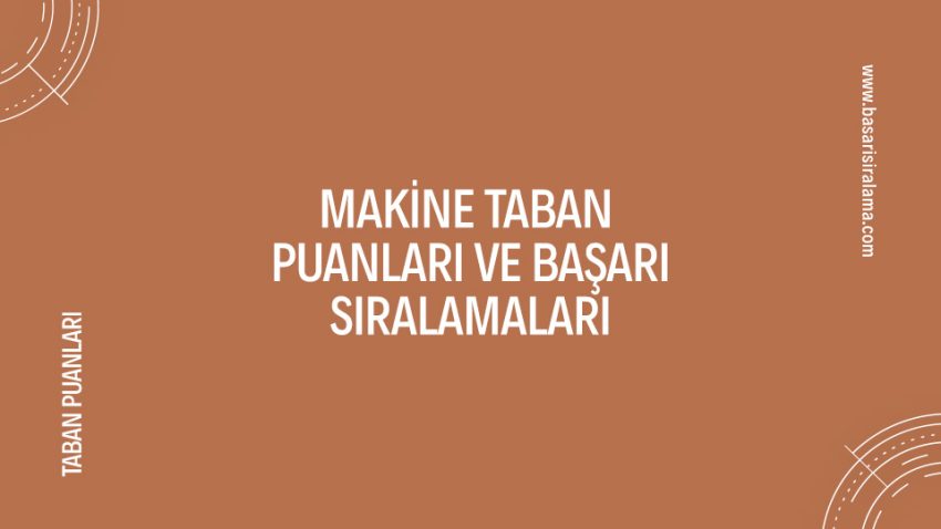 Makine Taban Puanları