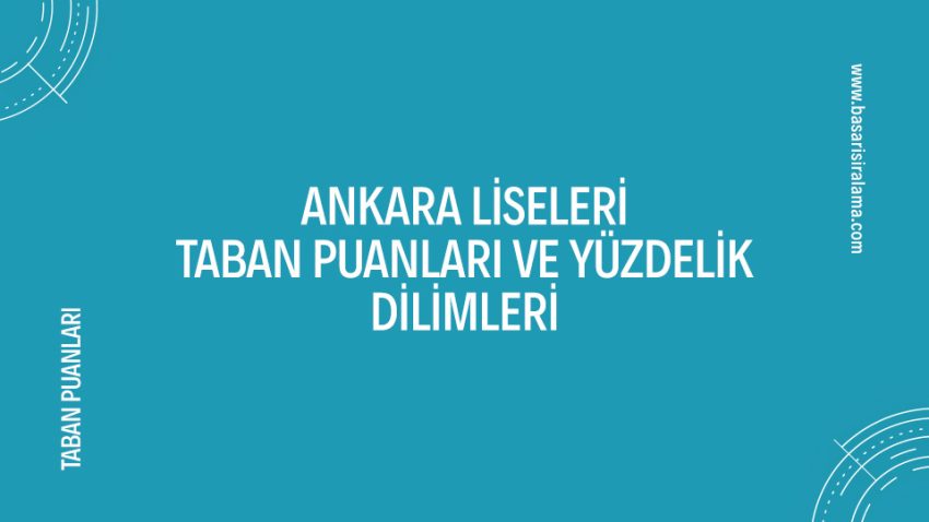 Ankara Liseleri Taban Puanları