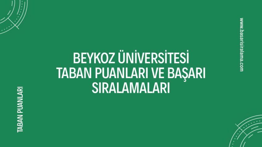 Beykoz Üniversitesi Taban Puanları