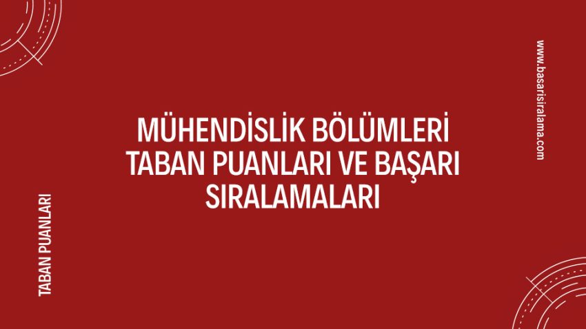 Mühendislik Bölümleri Taban Puanları