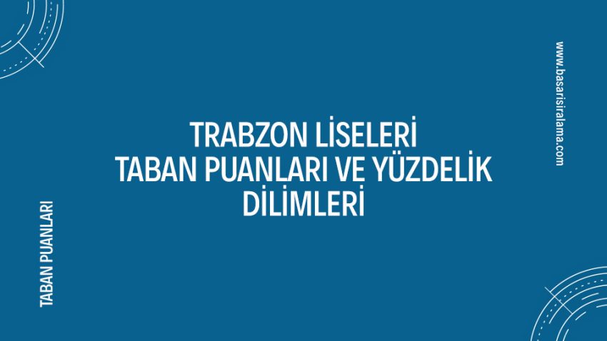 Trabzon Liseleri Taban Puanları